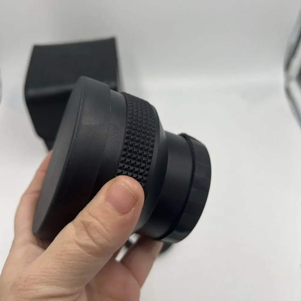 Wide Conversion Lens x0.6 Black Camera Lens Japan with Covers & Box